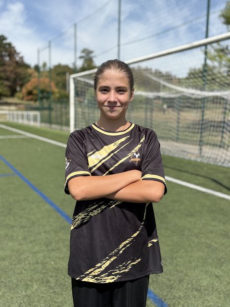 Portrait d'une joueuse à l'entraînement